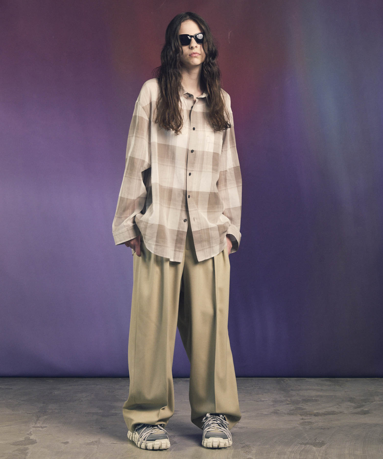 Prime-Over Cotton Organdy 일반 칼라 셔츠를 확인하십시오