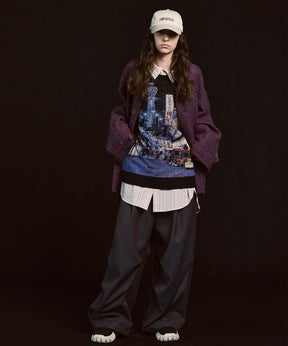 4 Colors Chambray Washable Wool Prime-Wide Snow Pants