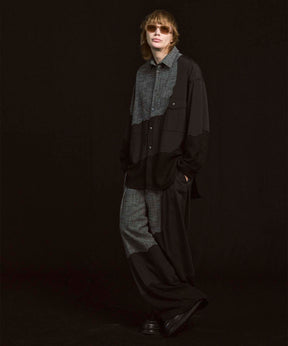 Prime-Over Curved Curve switching Regular Collar Shirt (Copy)