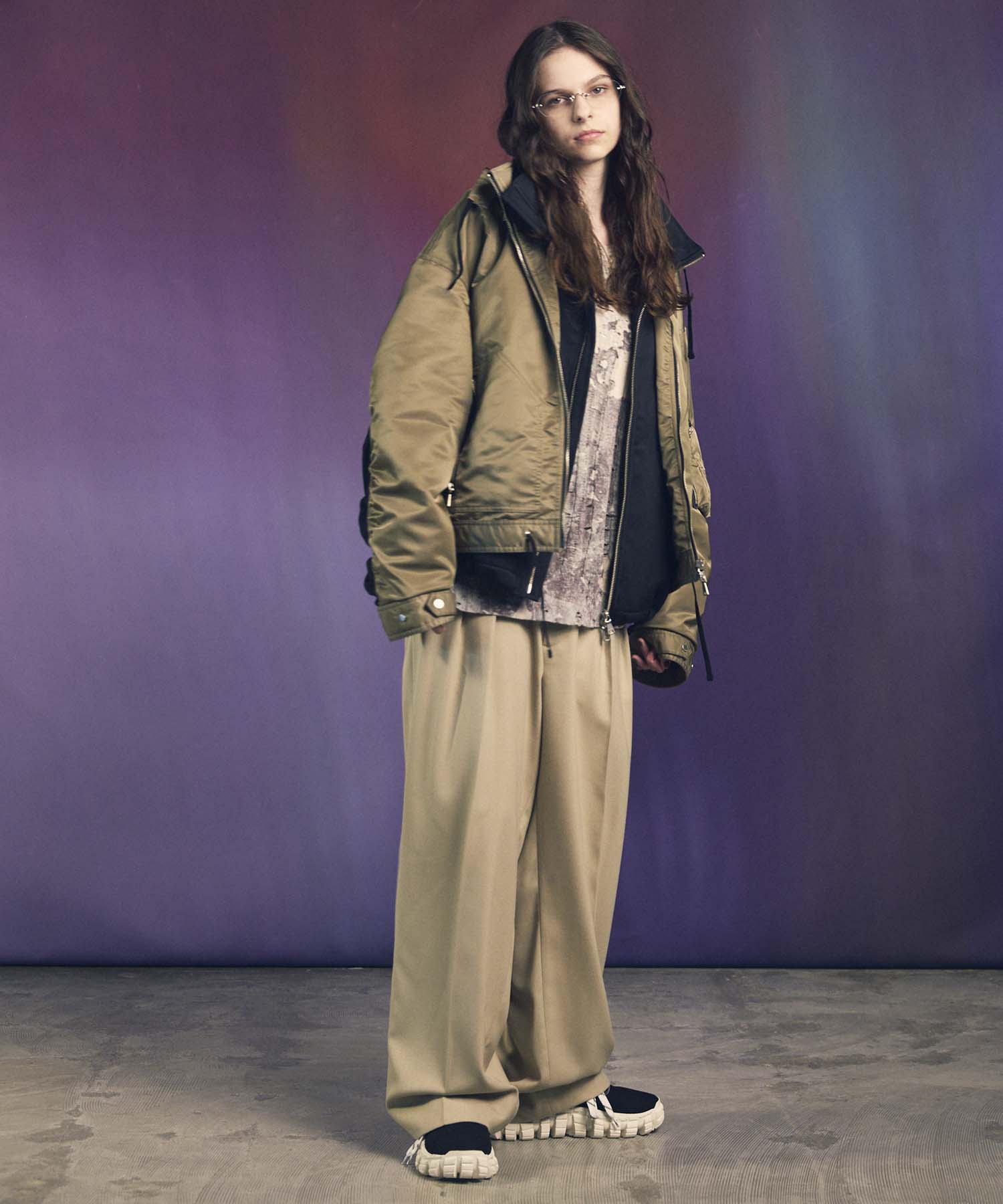 Different Material Docking Prime-Over Military Blouson