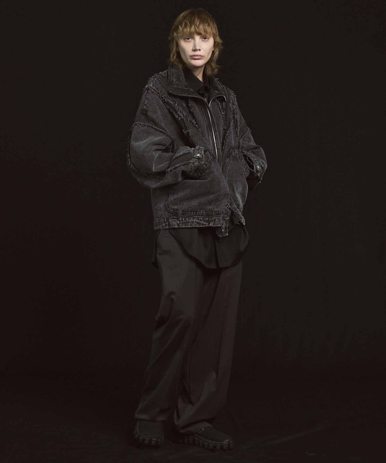 Prime-Over Denim Switching Blouson