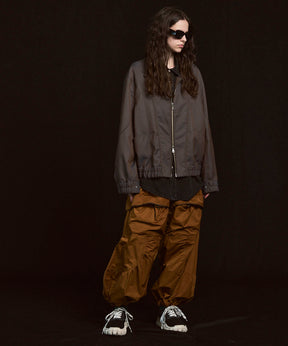 4 Colors Chambray Washable Wool Prime-Over Blouson