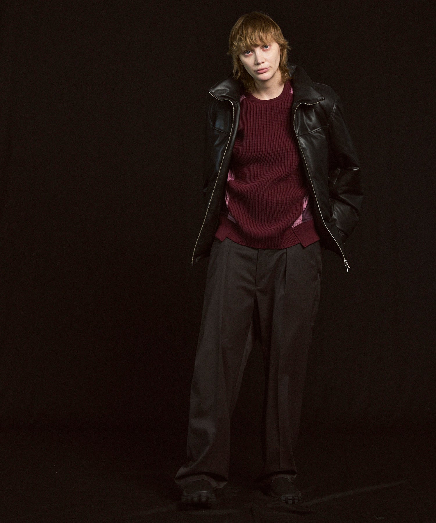 [25AW 사전 주문] 양 가죽 다운 재킷