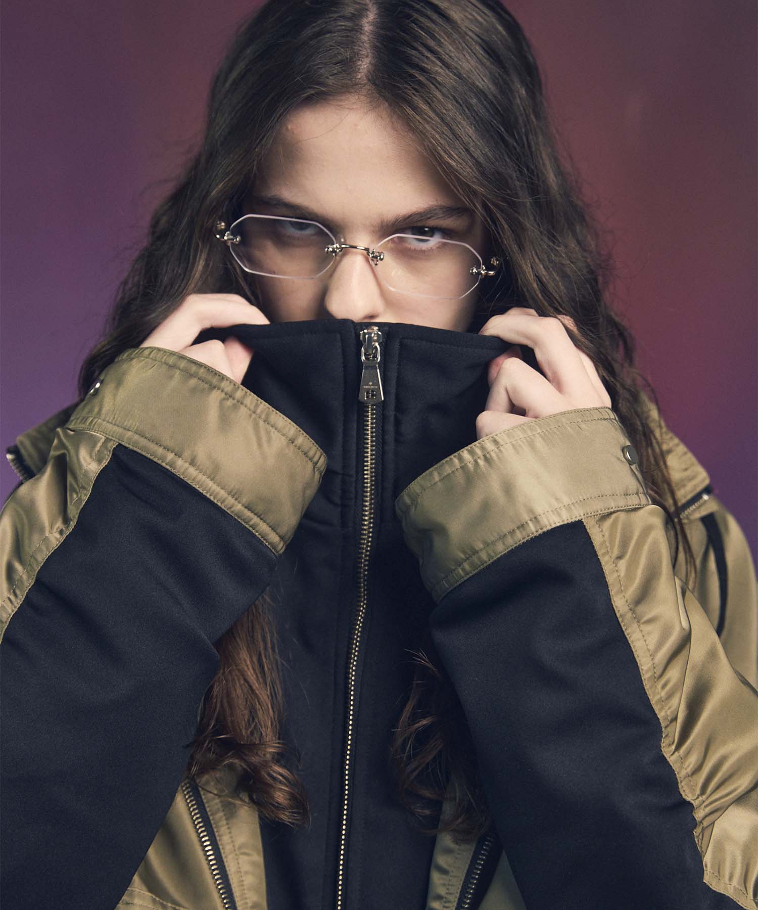 実績多数 留袖リメイクブルゾン LIMITED EDITION】Prime-Over Curved Zip Stand Collar Blouson