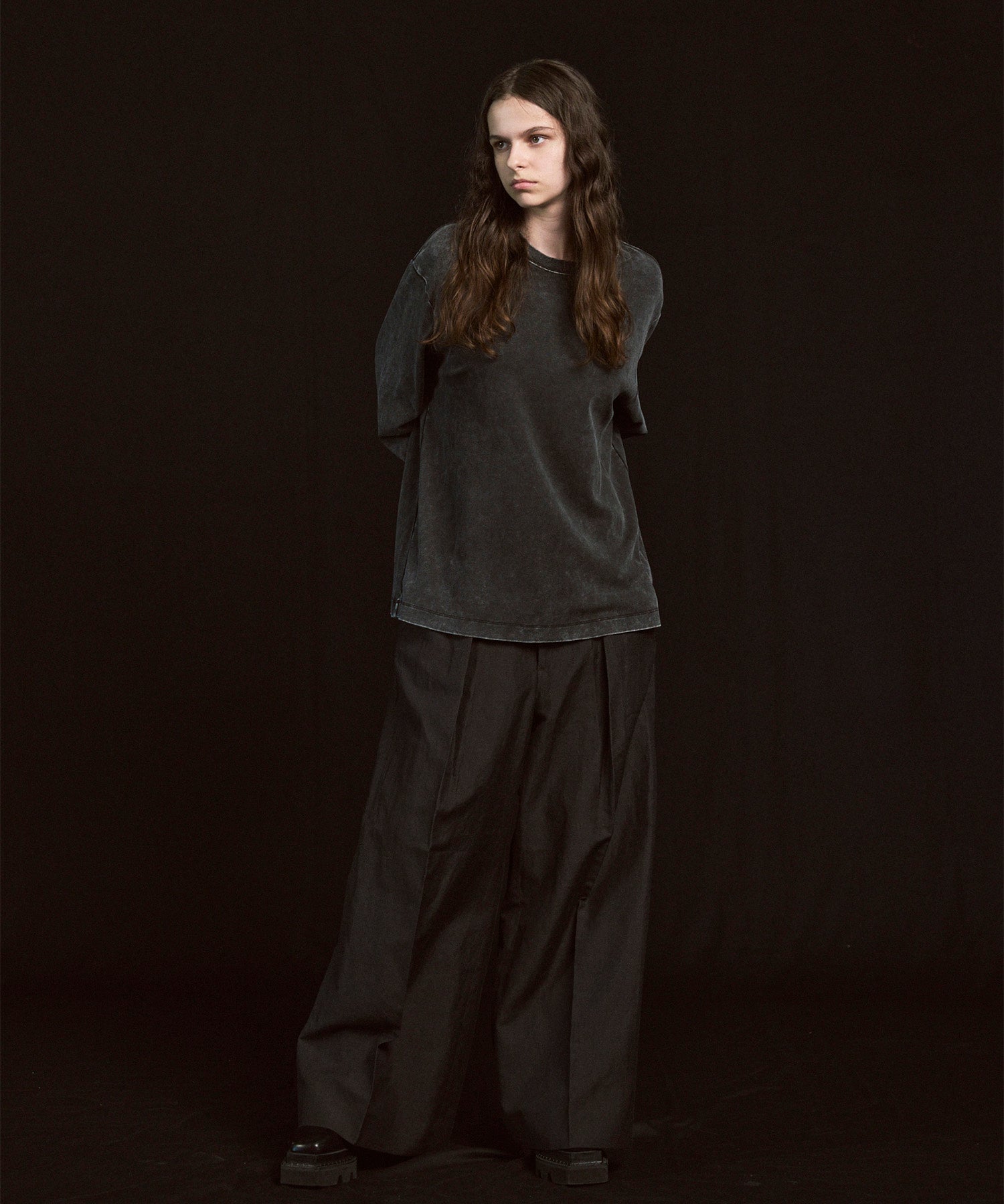 [ex] Prime-Ore-Ore-Ore-Ore-Over Smooth Crew Neck长袖T恤