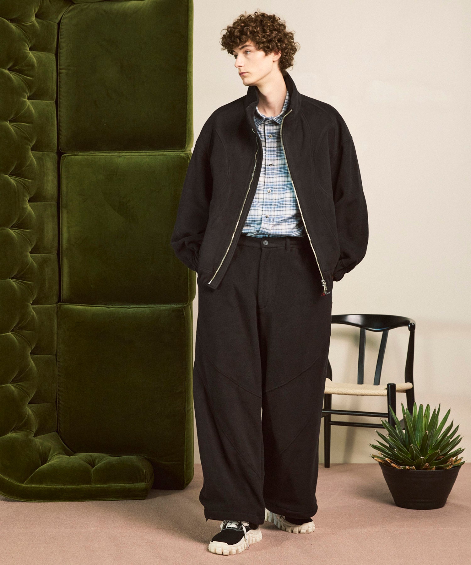 Prime-Over Denim Switching Blouson