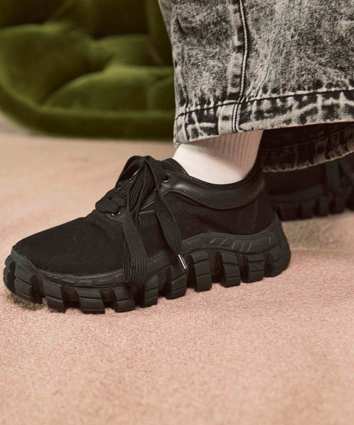 【SPECIAL SHOES FACTORY COLLABORATION】Rattling Sole Authentic Canvas Sneakers