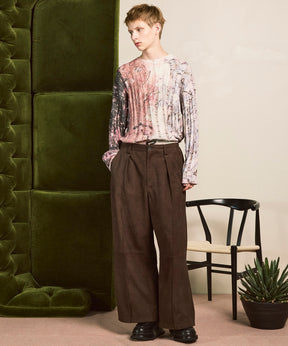 Wall Art Print Damage Knit Pullover