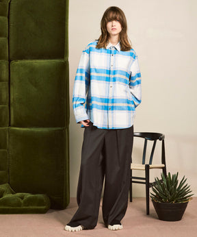 [意大利死库织物]原始的常规领绒布衬衫