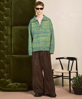 混合彩色纱线纱线船长针织套头衫