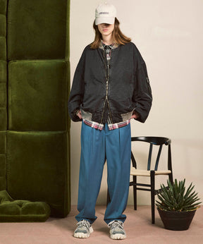 [25AW PRE-ORDER] Prime-Over Vintage Like Nylon MA-1 Bomber Jacket