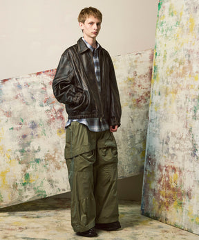 Sheep Leather Single Collard Blouson