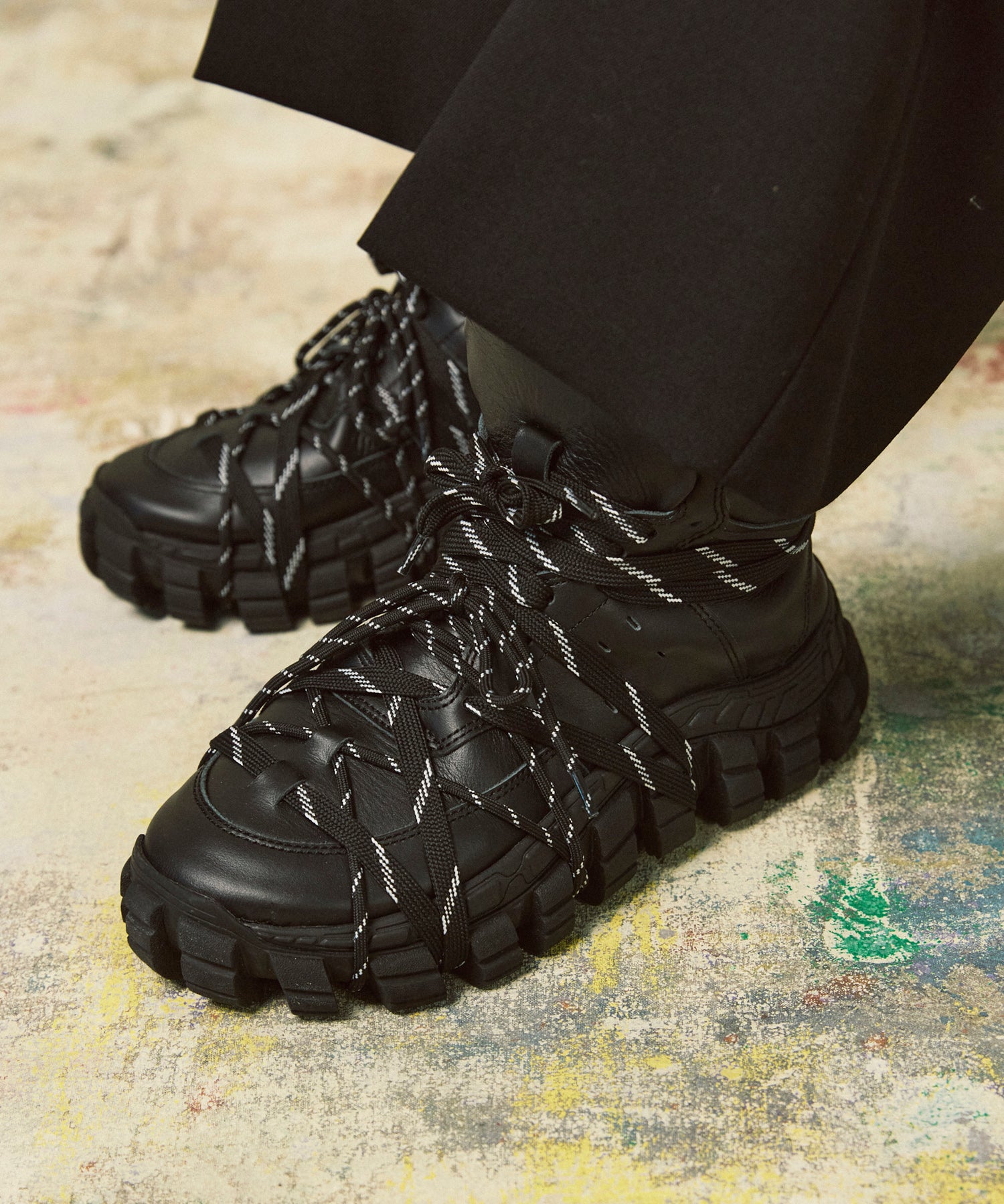 MAISON SPECIAL × SPECIAL SHOES FACTORY SPECIAL SHOES FACTORY COLLABORATION】Rattling Sole Hi-cut Sneakers