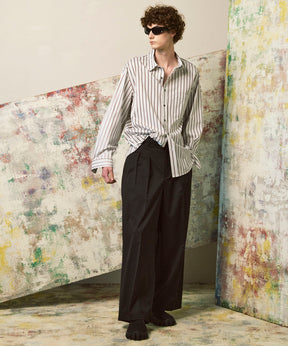 울 믹스 부드러운 연속 견인짜리 넓은 바지