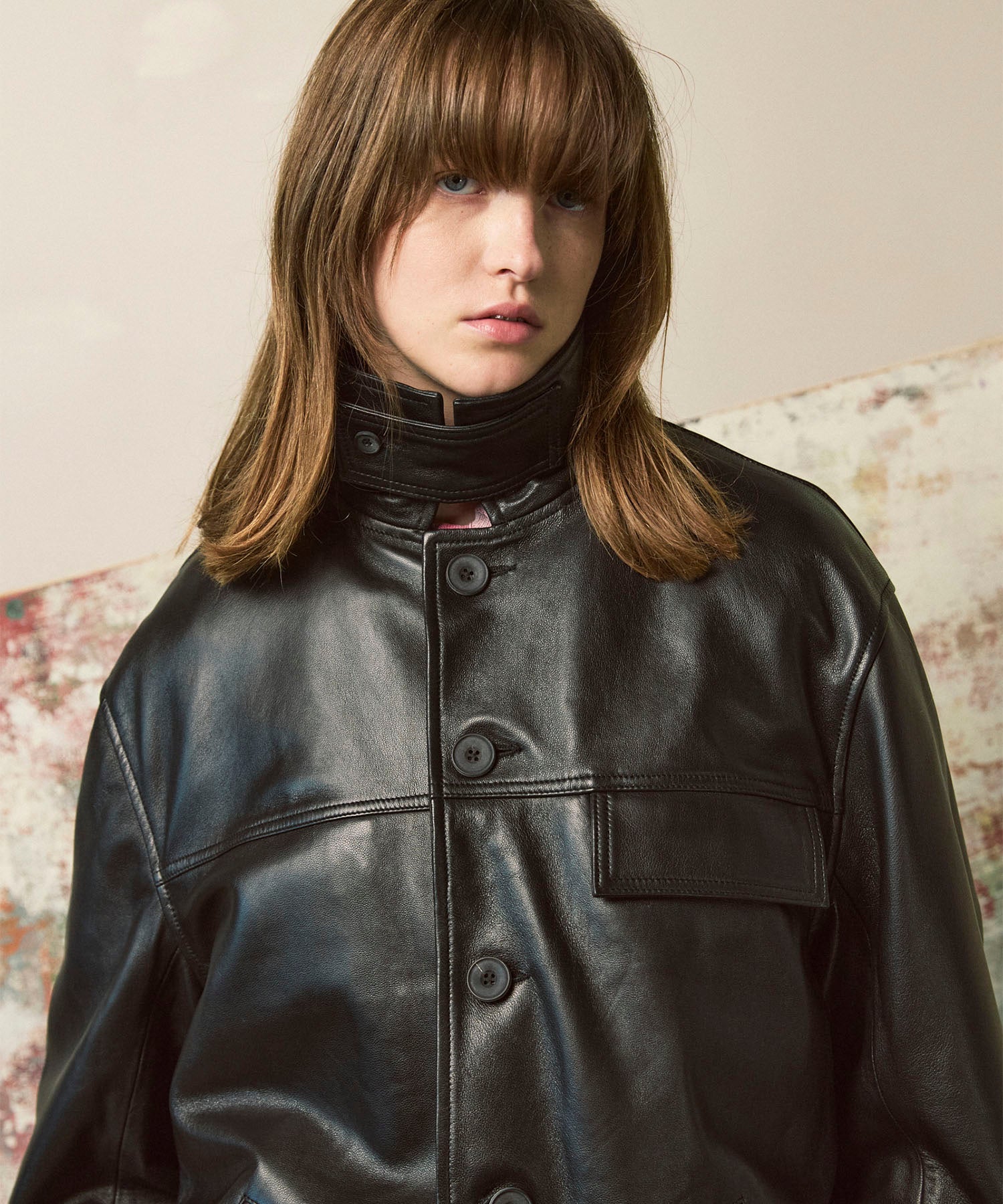 [25AW 사전 주문] 양 가죽 차 코트