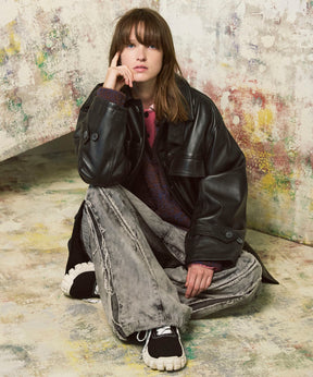 [25AW 사전 주문] 양 가죽 차 코트