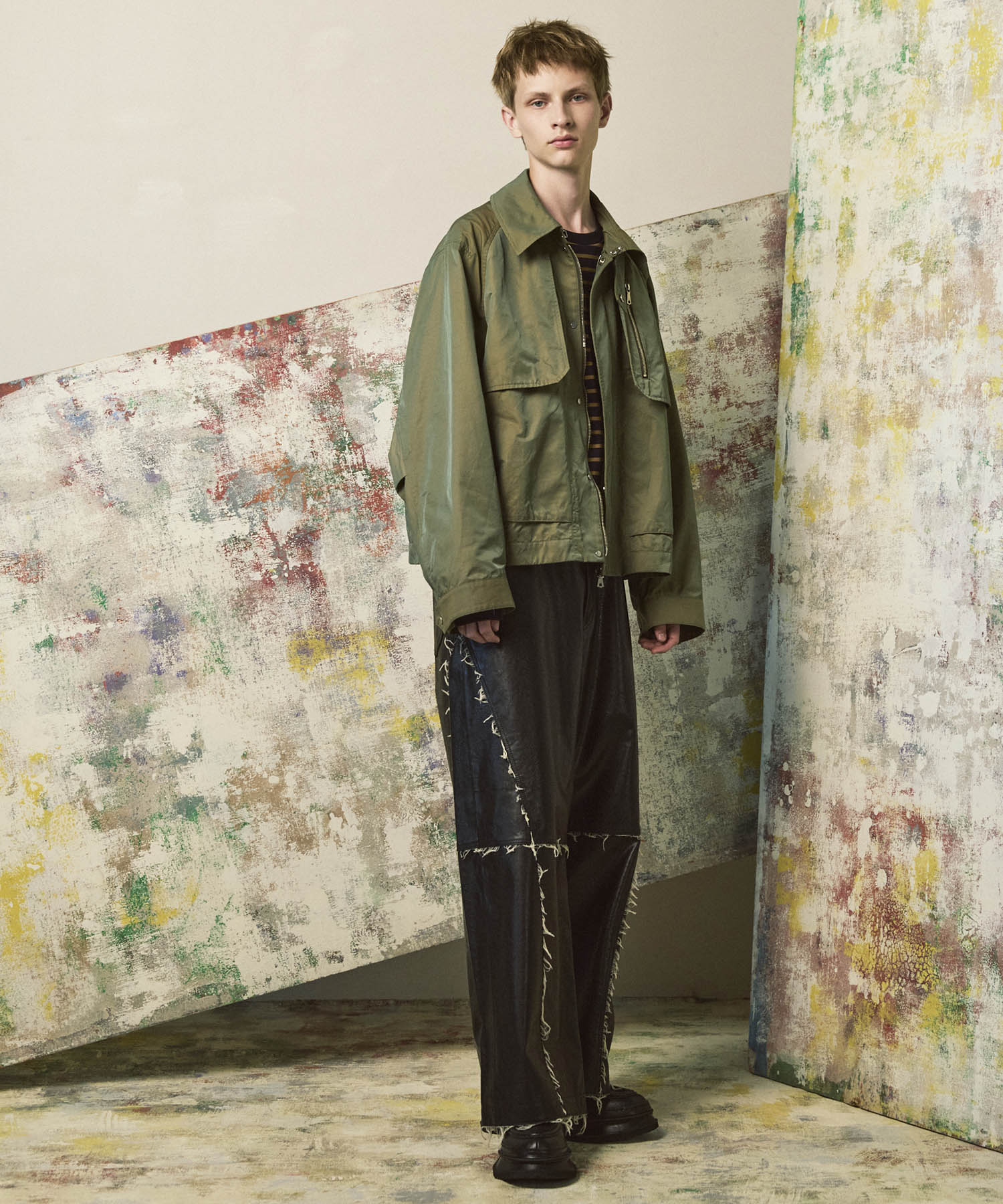 주요 멀티 포켓 블루슨