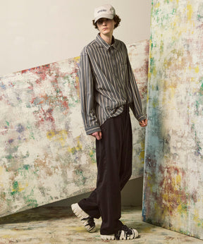 [意大利死库织物]原始的常规领绒布衬衫