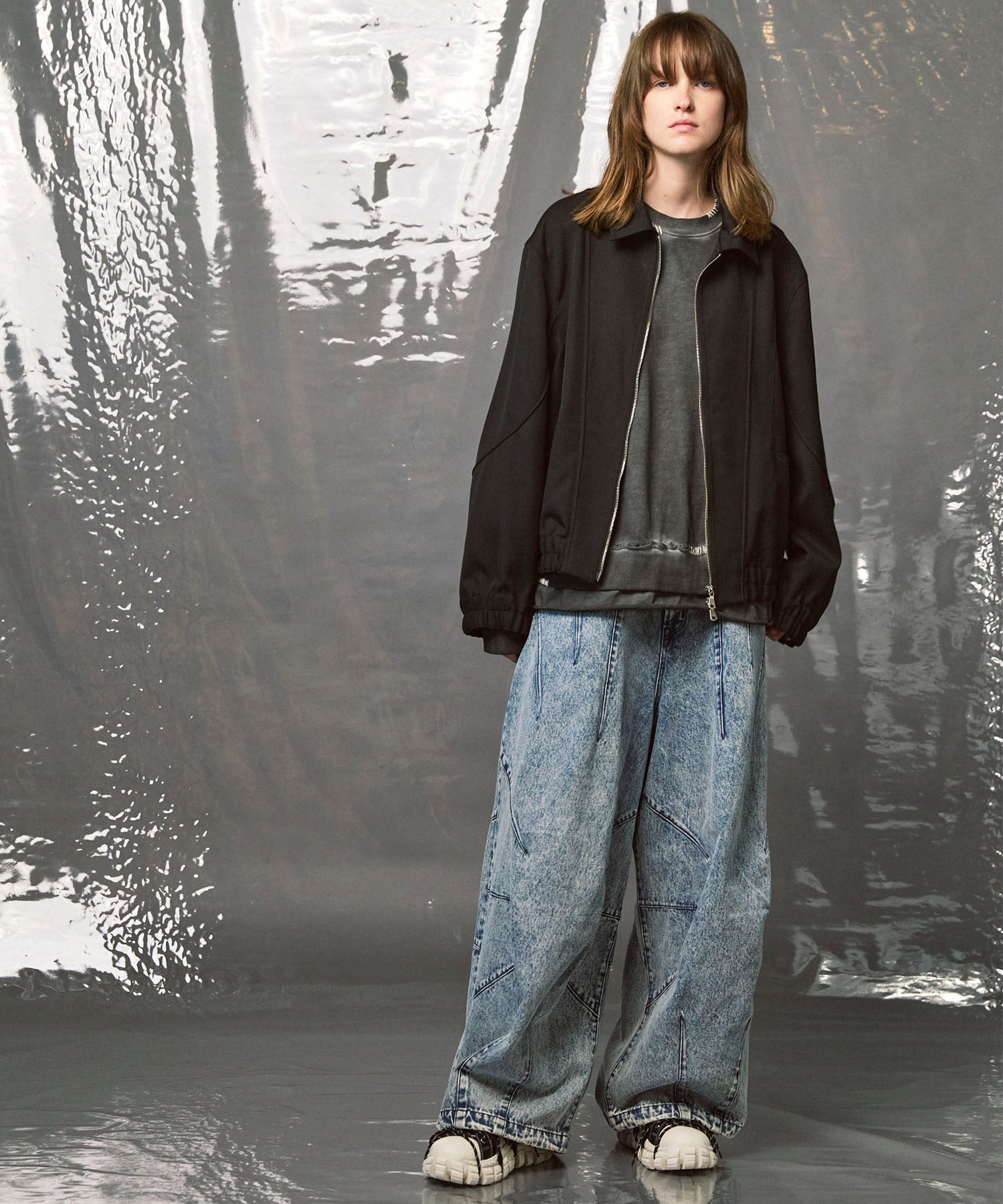 Prime-Wide Denim Balloon Pants