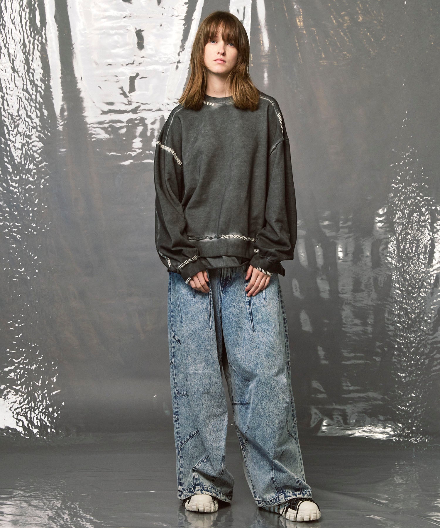 Prime-Wide Denim Balloon Pants