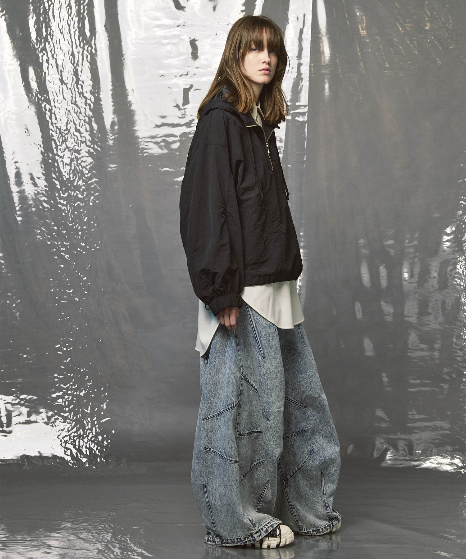 Prime-Wide Denim Balloon Pants