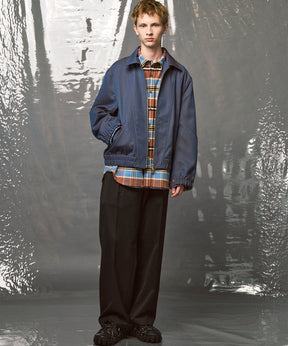 4 Colors Chambray Washable Wool Prime-Over Blouson