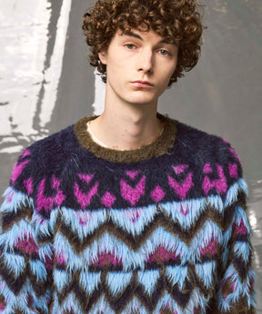 Gradation Short Length Prime-Over V-Neck Knit Pullover