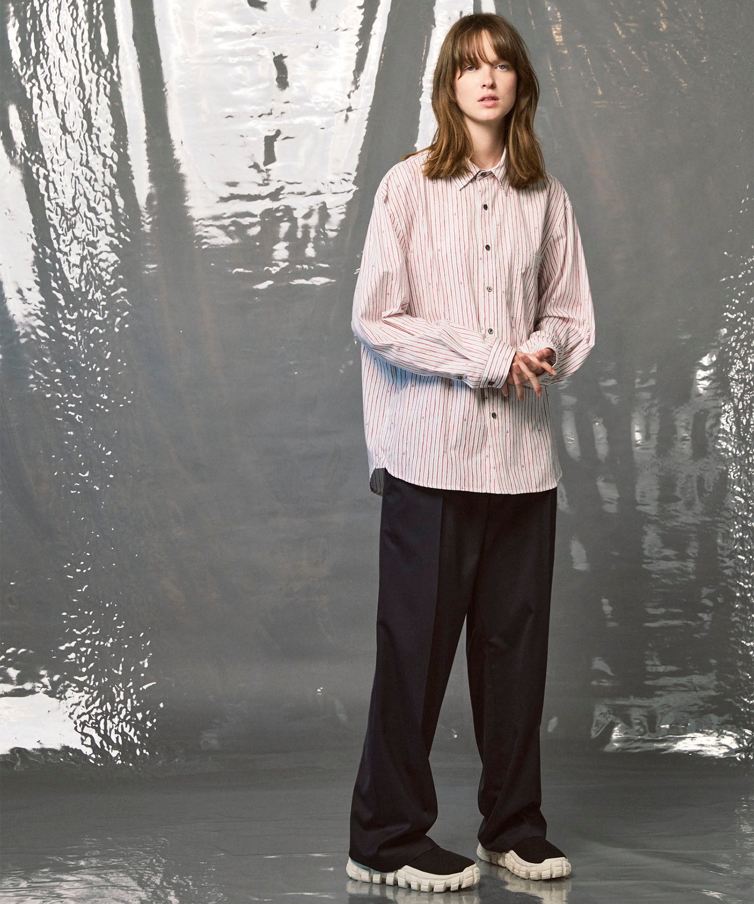 Italian Dead Stock Fabric】Prime-Over Regular Collar Shirt