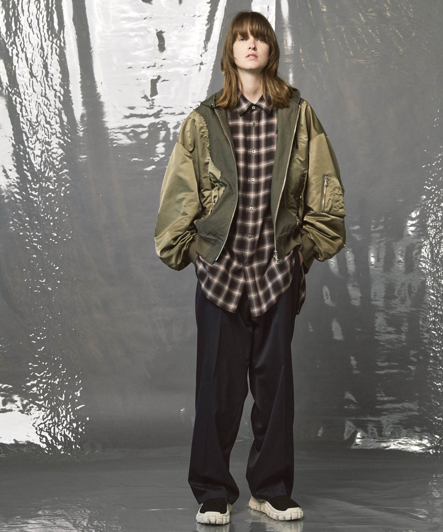 Different Material Docking Prime-Over Military Blouson