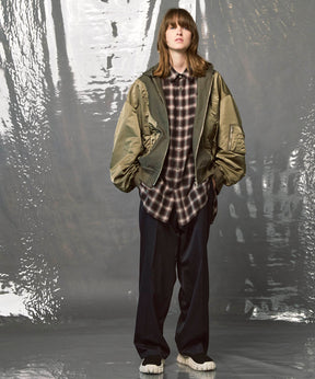 Different Material Docking Prime-Over Military Blouson