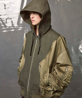 Different Material Docking Prime-Over Military Blouson