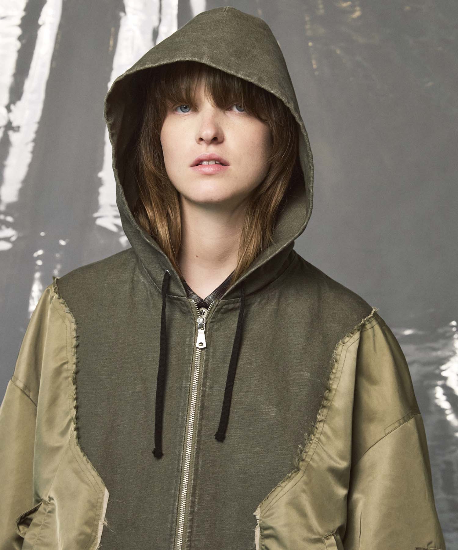 Different Material Docking Prime-Over Military Blouson