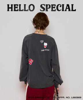 [HELLO KITTY × MAISON SPECIAL] HELLO KITTY Hand iIllust Long-Sleeve T-Shirt