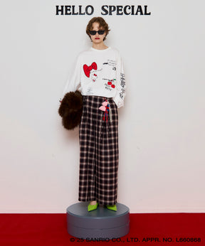[HELLO KITTY × MAISON SPECIAL] HELLO KITTY Hand iIllust Long-Sleeve T-Shirt