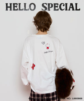 [HELLO KITTY × MAISON SPECIAL] HELLO KITTY Hand iIllust Long-Sleeve T-Shirt
