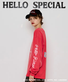 [HELLO KITTY × MAISON SPECIAL] HELLO KITTY Hand iIllust Long-Sleeve T-Shirt