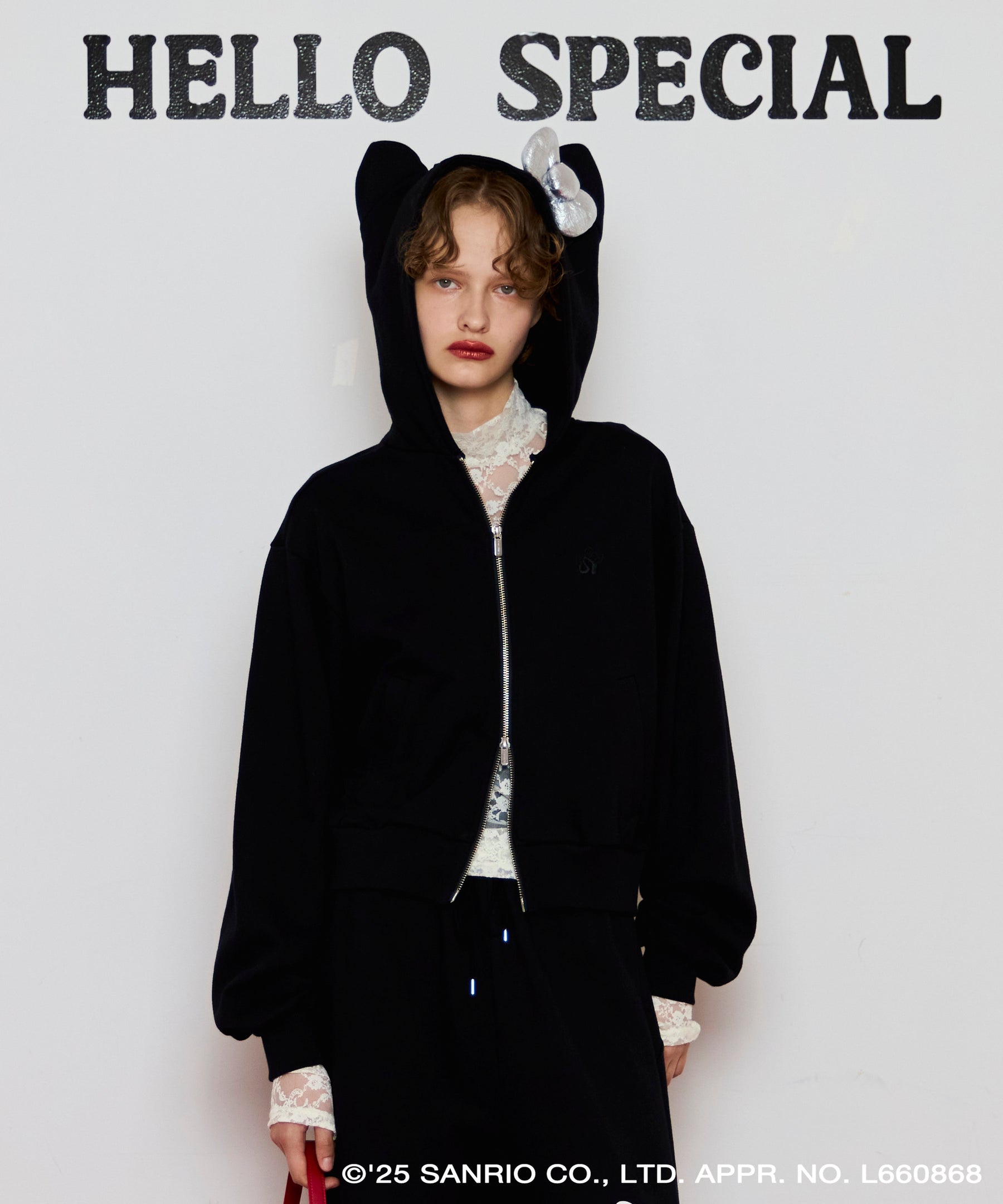 【HELLO KITTY × MAISON SPECIAL】HELLO KITTY  Eared Hoodie