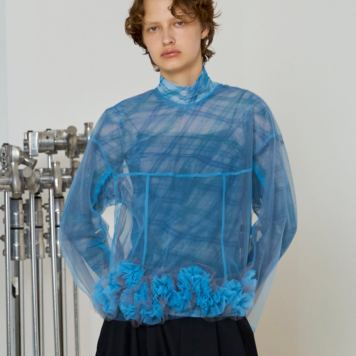 2way Flower Hem Tulle Top