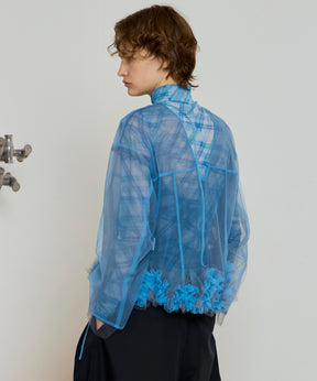 【SALE】2way Flower Hem Tulle Top