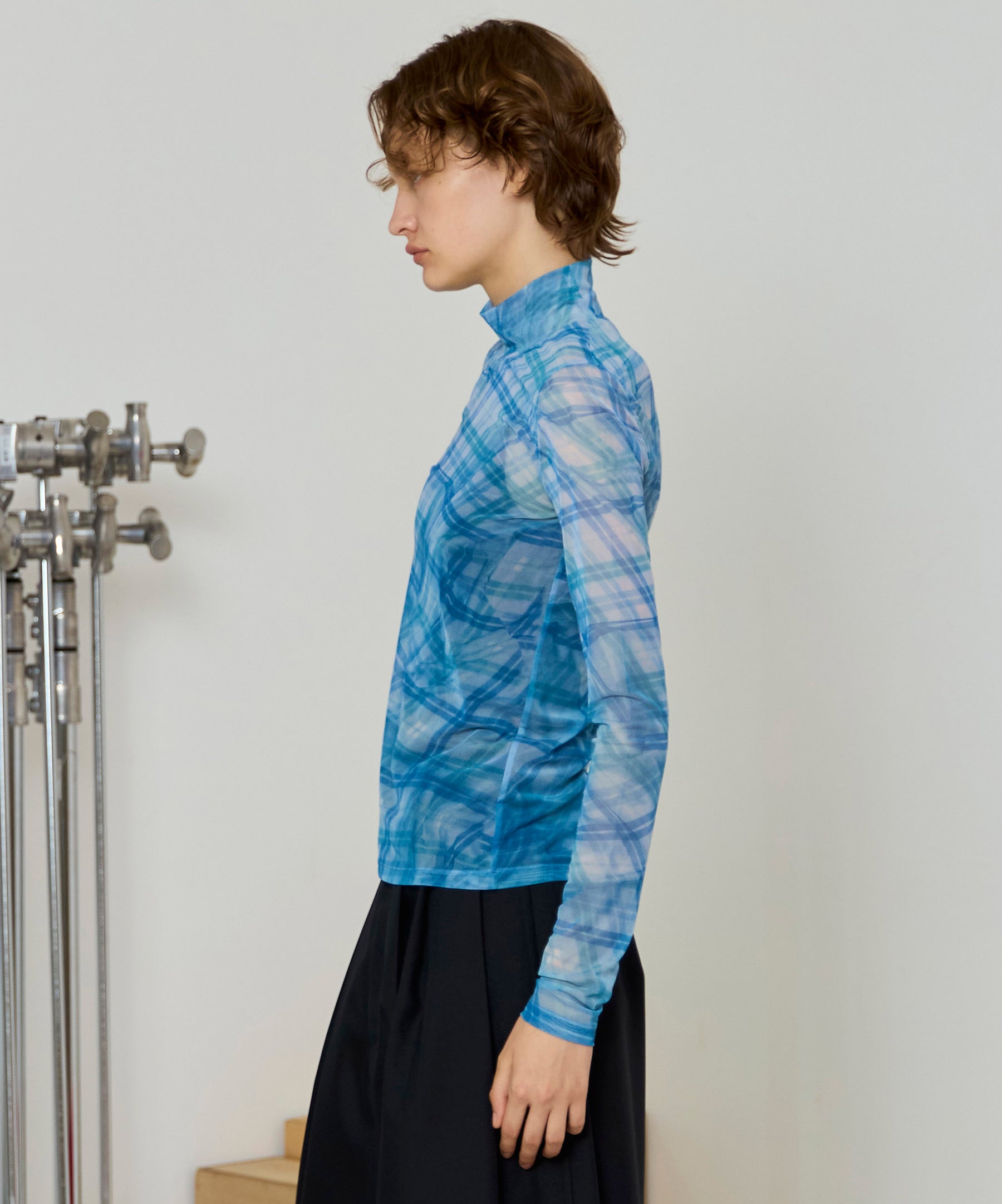 【SALE】Plaid Mesh Tops