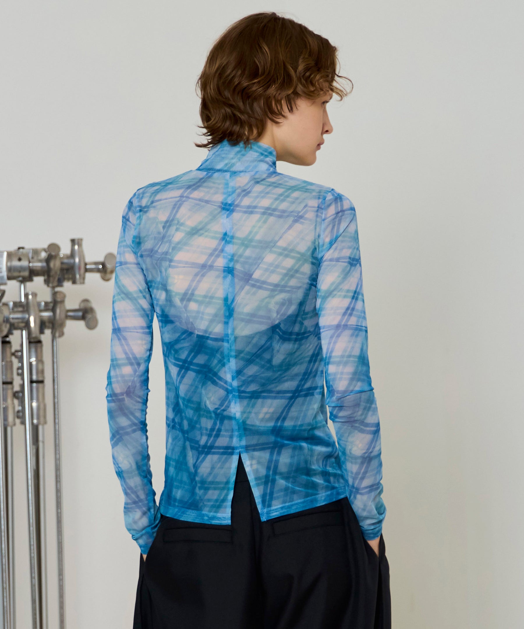 【SALE】Plaid Mesh Tops