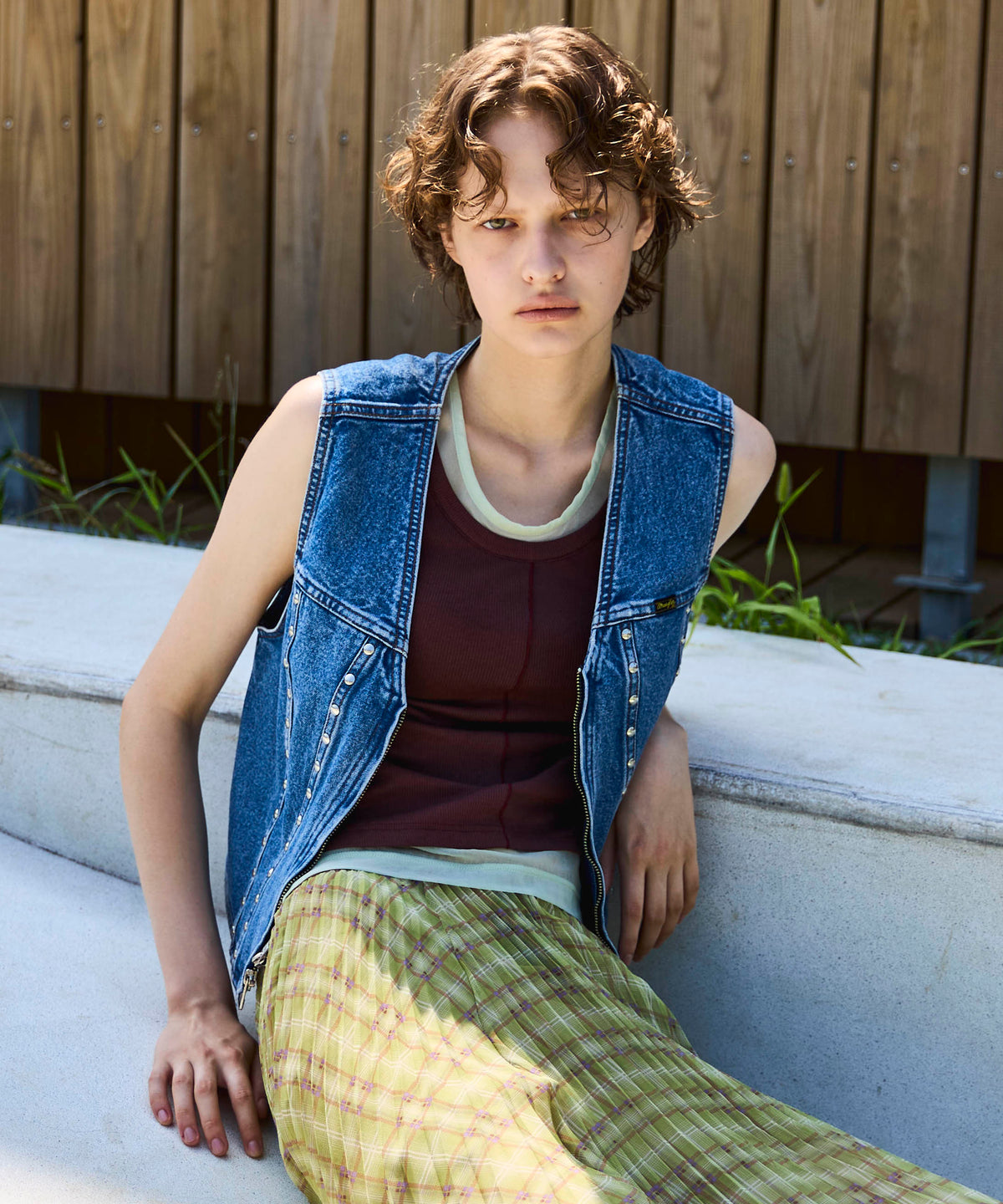 【Wrangler×MAISON SPECIAL】Collaboration Studs Denim Vest