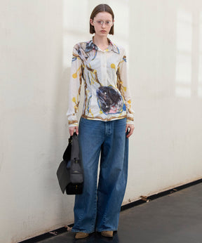 [开放YY]编织网状宠物俱乐部印刷衬衫