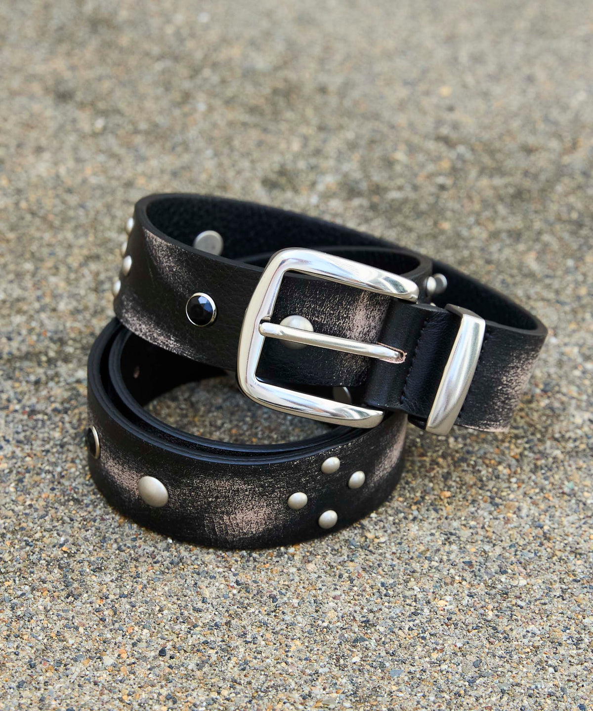 【OPEN YY】Leather YY STUD WESTERN BELT