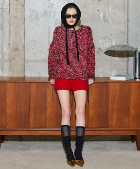 [25周期预订] 2向颈部混合针织套头衫