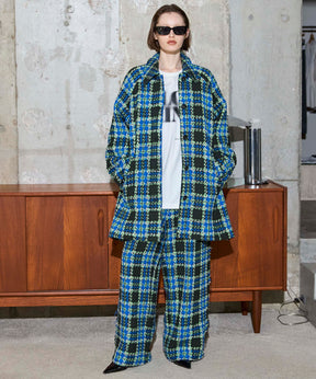 [25WINTER PRE-ORDER] Color Check 2Way Cape Coat