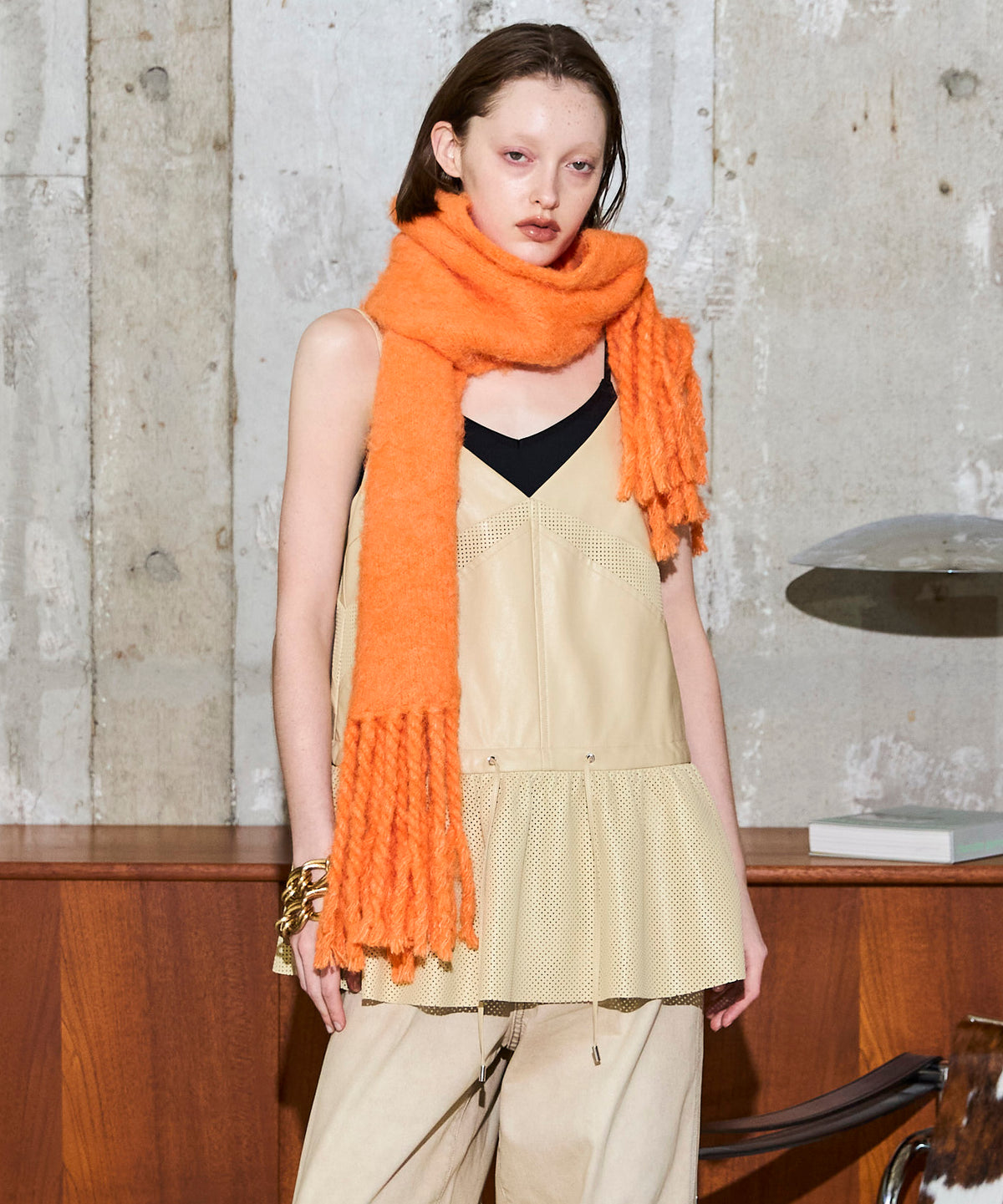 Vegan Leather Peplum Tunic