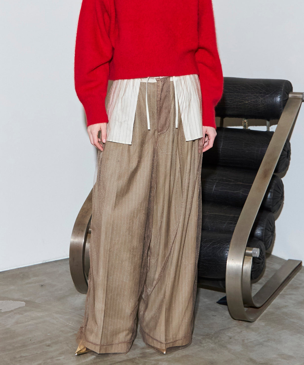 Tulle Layered Slacks