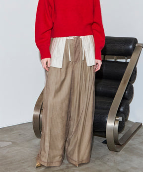 [25WINTER PRE-ORDER] Tulle Layered Slacks