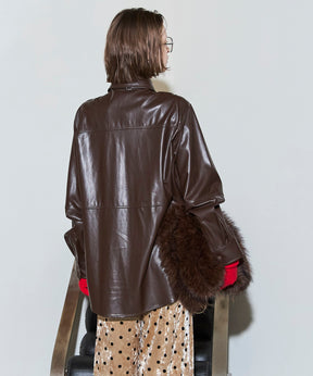 【25WINTER PRE-ORDER】Vegan Leather Tie Shirt